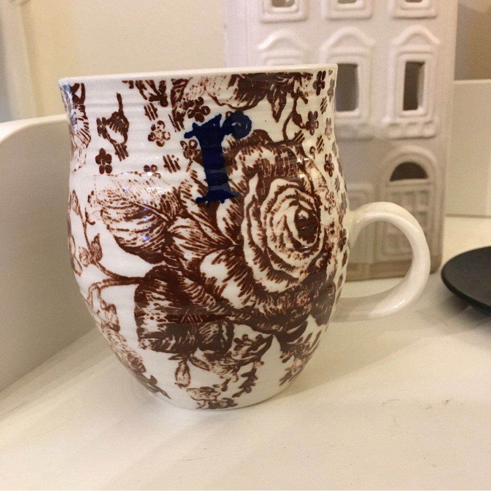 Anthropologie Monogram Mug Letter R
